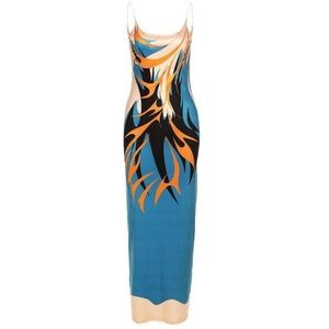 Flames maxi dress
